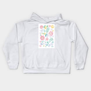 Cleanest White Grunge Floral Kids Hoodie